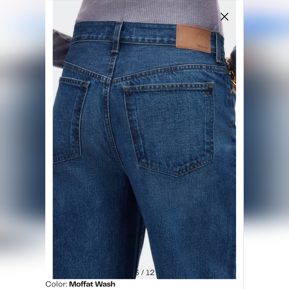 Madewell Low Slung Baggy Blue Jeans - Picture 6 of 16